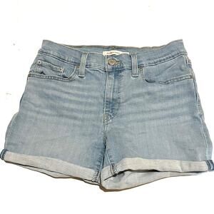 Levi's Light Wash Mid Length Denim Jean Shorts Women's 27
